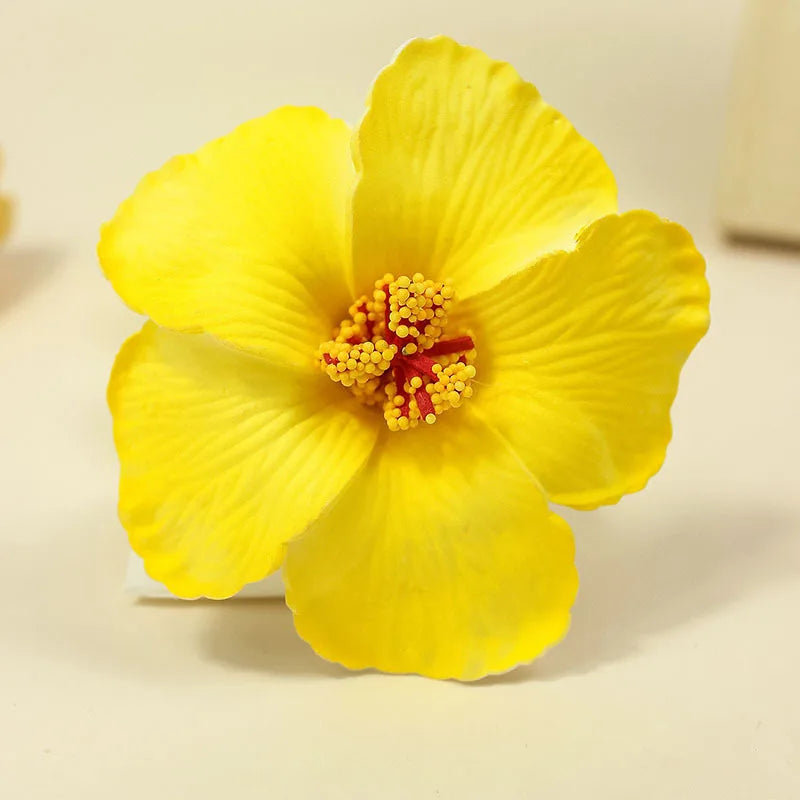 New 10cm Simulated Flower Hair Clip Headband Colorful Flower Swimsuit Tourist Beach Photography Hair Accessory for Beach Travel