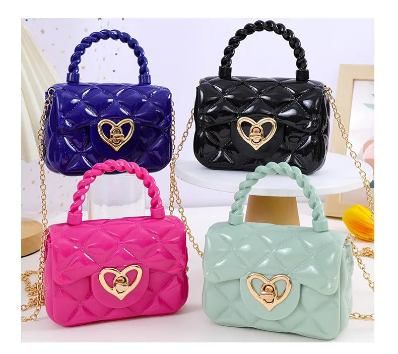 PU Mini Shoulder Bags New Heart Coin Wallets Handbags Women Girls