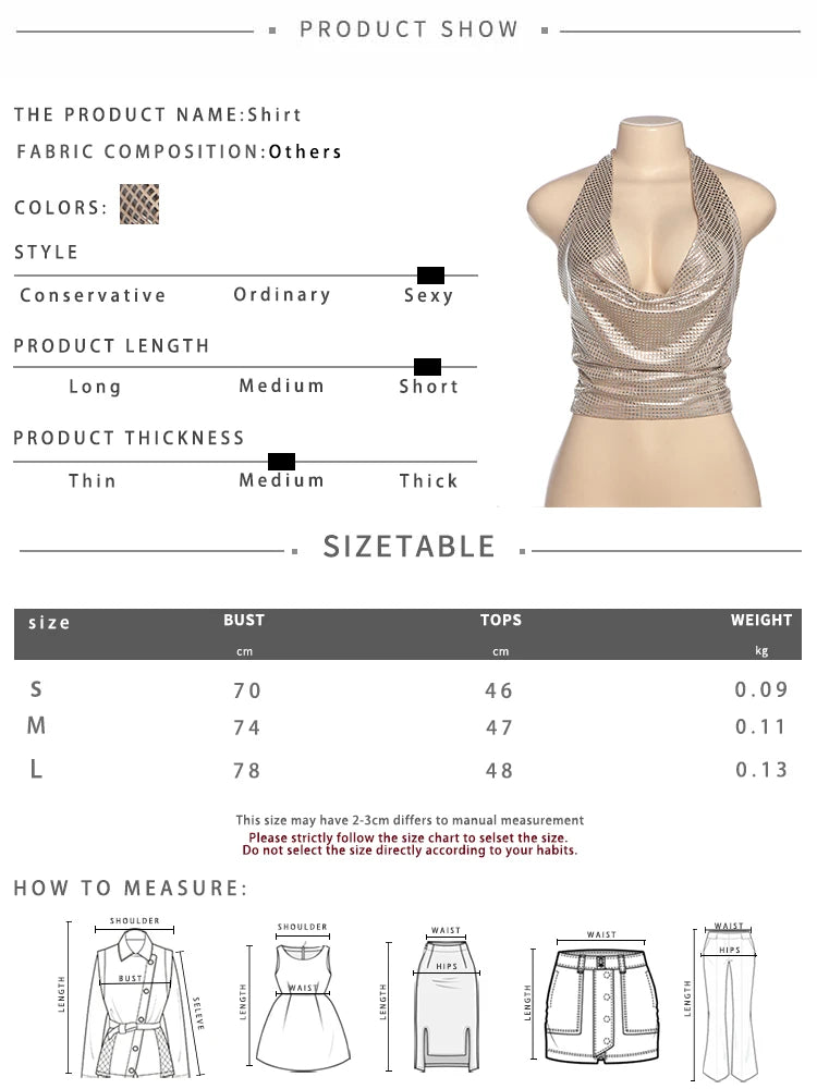 Weird Puss Sequins Backless Sexy Tank Tops Swing Collar Summer Sleeveless Pleated Lace-Up Halter Party Streetwear Skinny Vest