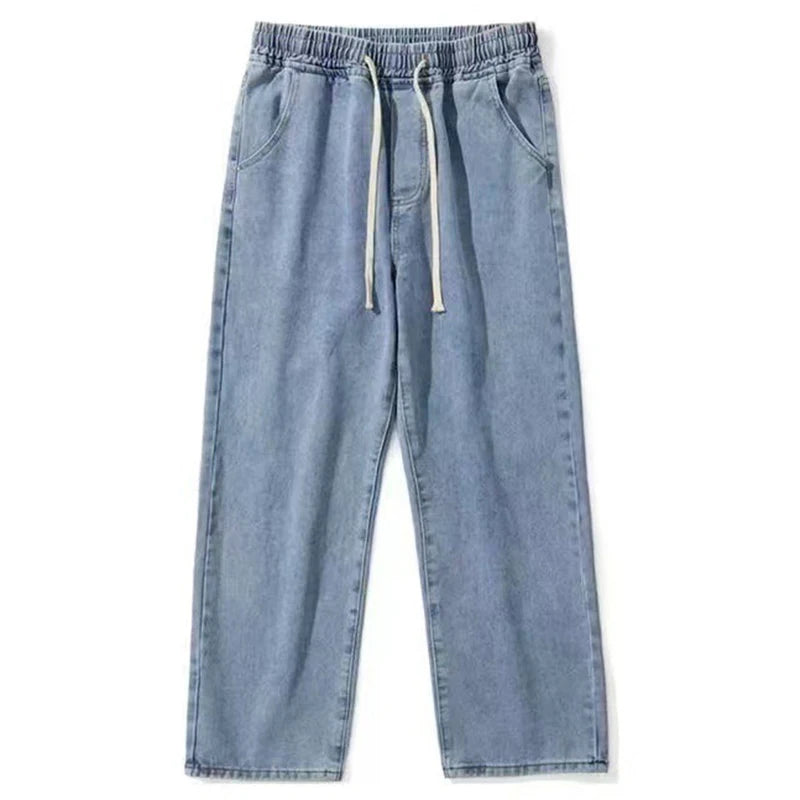 Boyfriend Vintage Fashion Straight Casual Loose Denim Cargo Pants Men Designer Prints Star denim pants Streetwear Loose Wide Leg Jeans