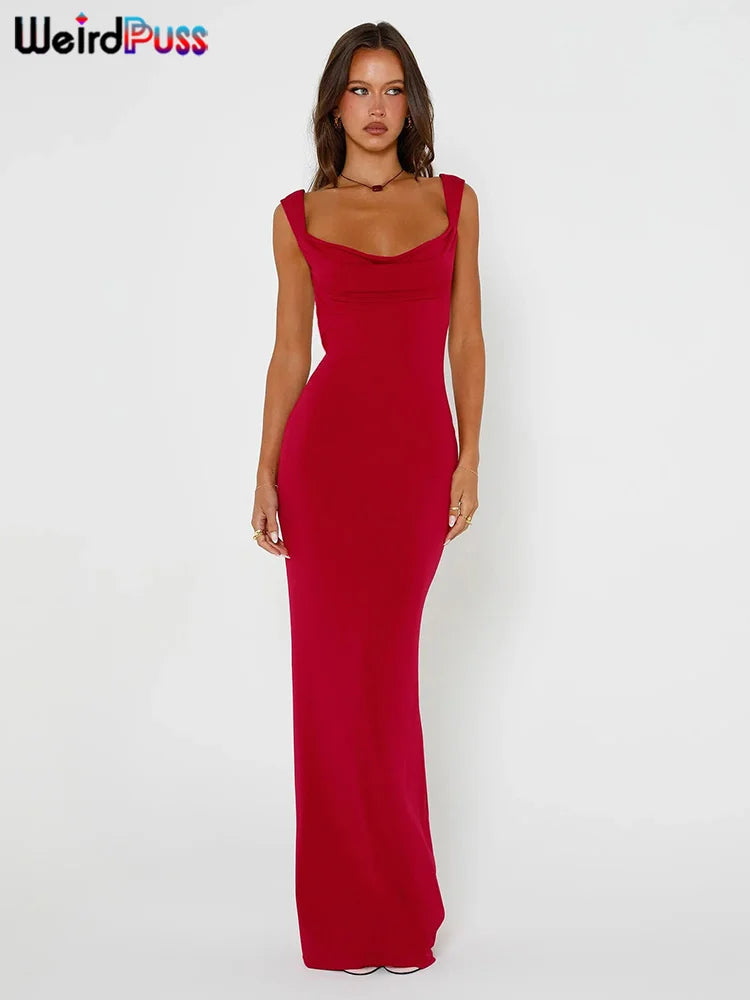 Bow Lace-Up Backless Mermaid Maxi Dress — Women's Evening