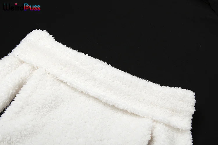 Weird Puss Furry Women 2 Piece Est Skinny Fall Elegant Slash Neck Crop Tops+Peach Hip Skirts Casual Matching Streetwear Outfits