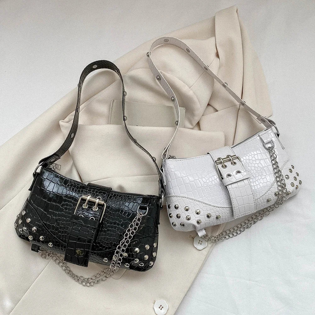 Fashion Women Shoulder Bag Y2K Armpit Bag Luxury Design Bag Pleated Underarm Bag Solid Color Messenger Bag Purse Hobos Handbags
