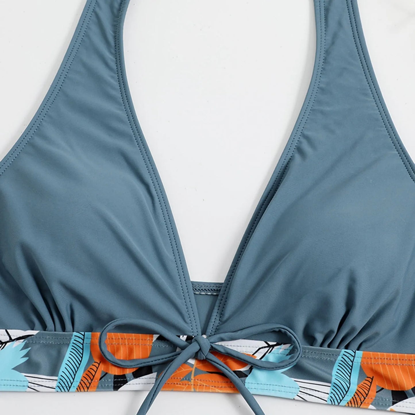 Shorts Bikinis Set  High Waist Swimsuit Women Swimwear  Plant Print Bathers Bathing Swim Suit Beachwear