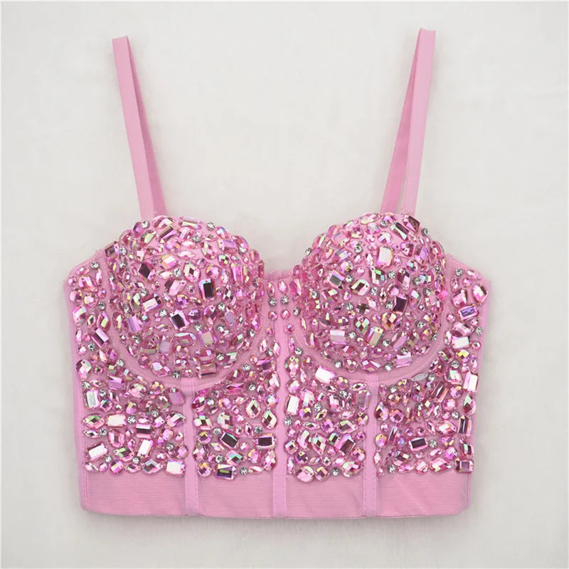 Bling Rhinestone Corset, Luxury Woman Clothes
