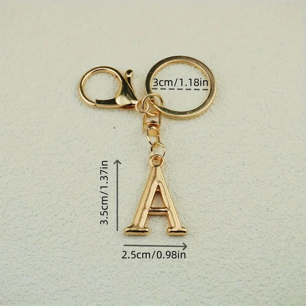 1pc English Letter Keychain Pendant Phone Pendant Key Ring Accessories Lovely Bag Charm for Girls Gift Car Pendant