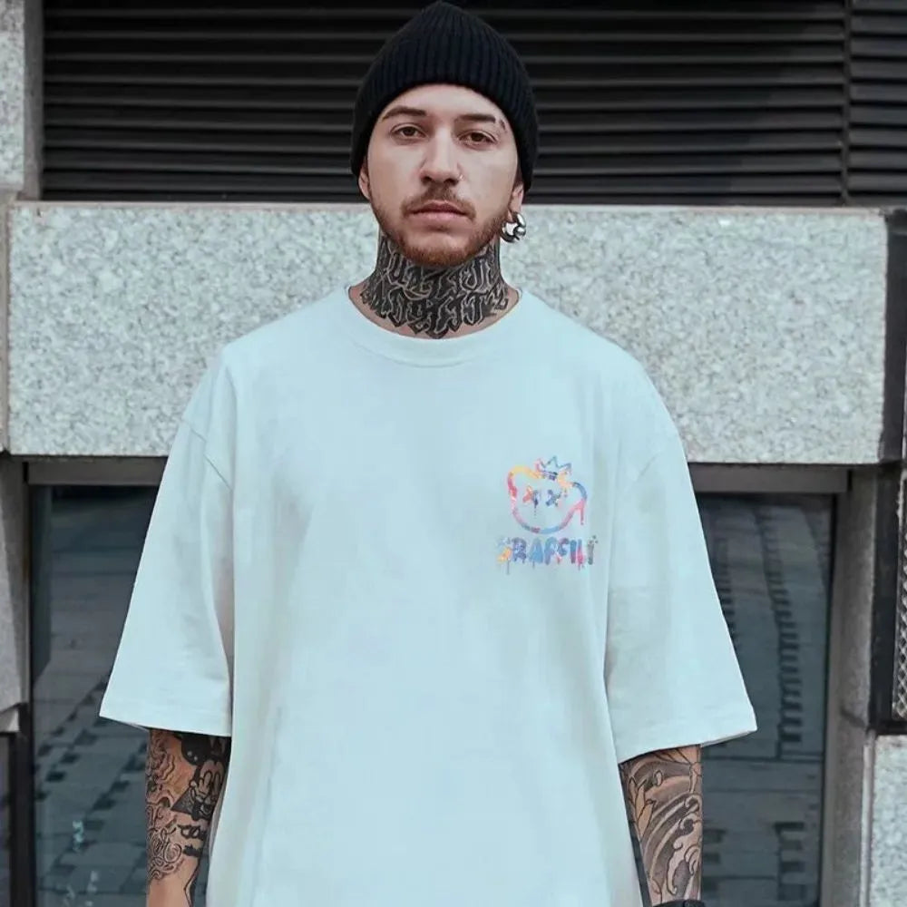 Summer plus size T-shirt new T-shirt summer loose round neck casual couple short sleeved top outdoor trendy breathable T-shirt