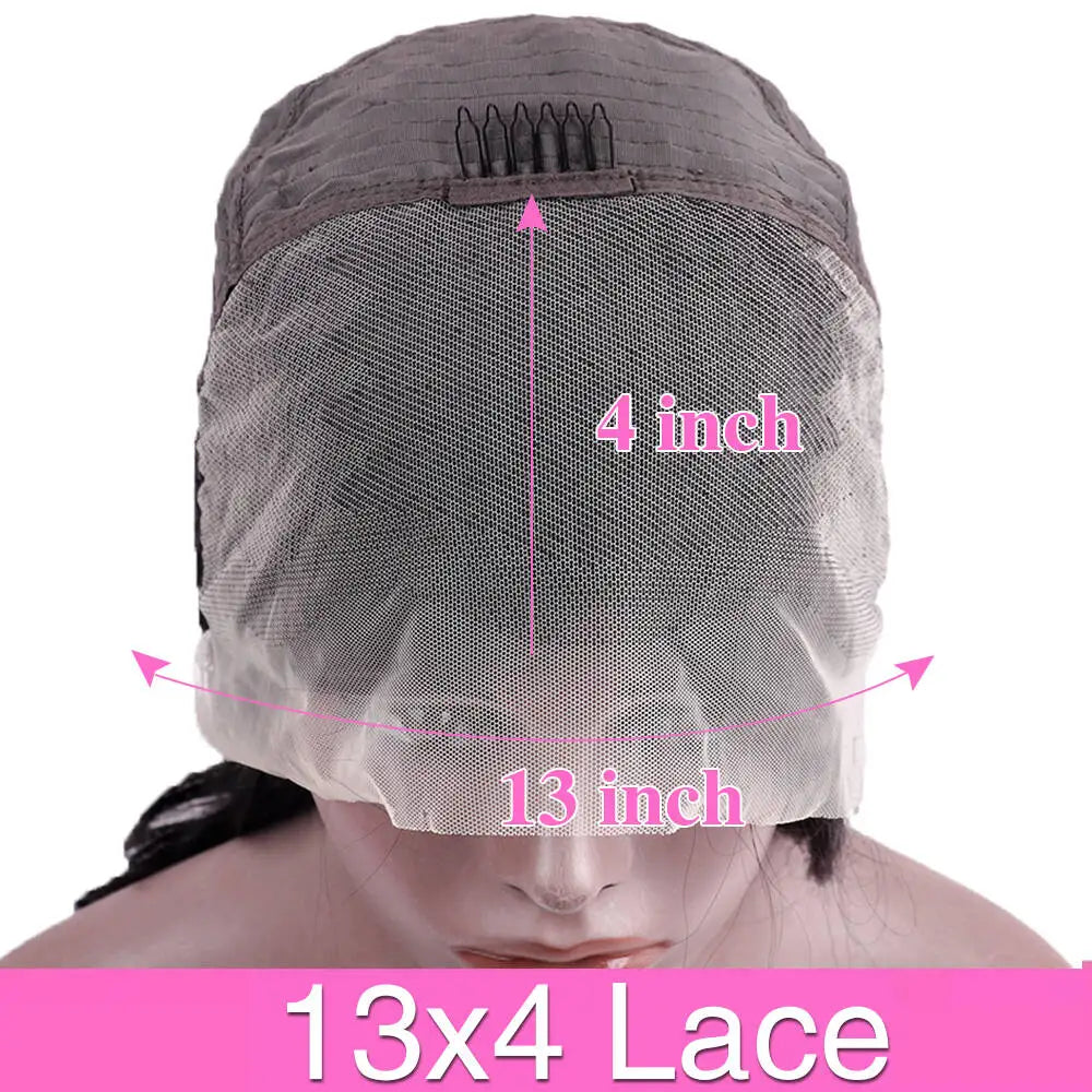 220% Density Bob Wigs Straight 100% Human Hair Lace Front Wigs 13x4 Bob Brazilian Remy Hair Pre-plucked Lace Front Wigs 16 inch