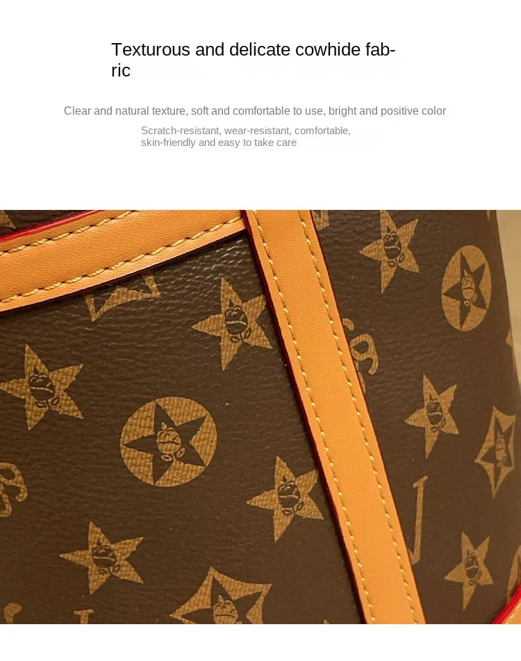 Light luxury brand women's bag bucket bag 2024 new high-end feeling autumn and winter fashion explosive handbag crossbody bag
