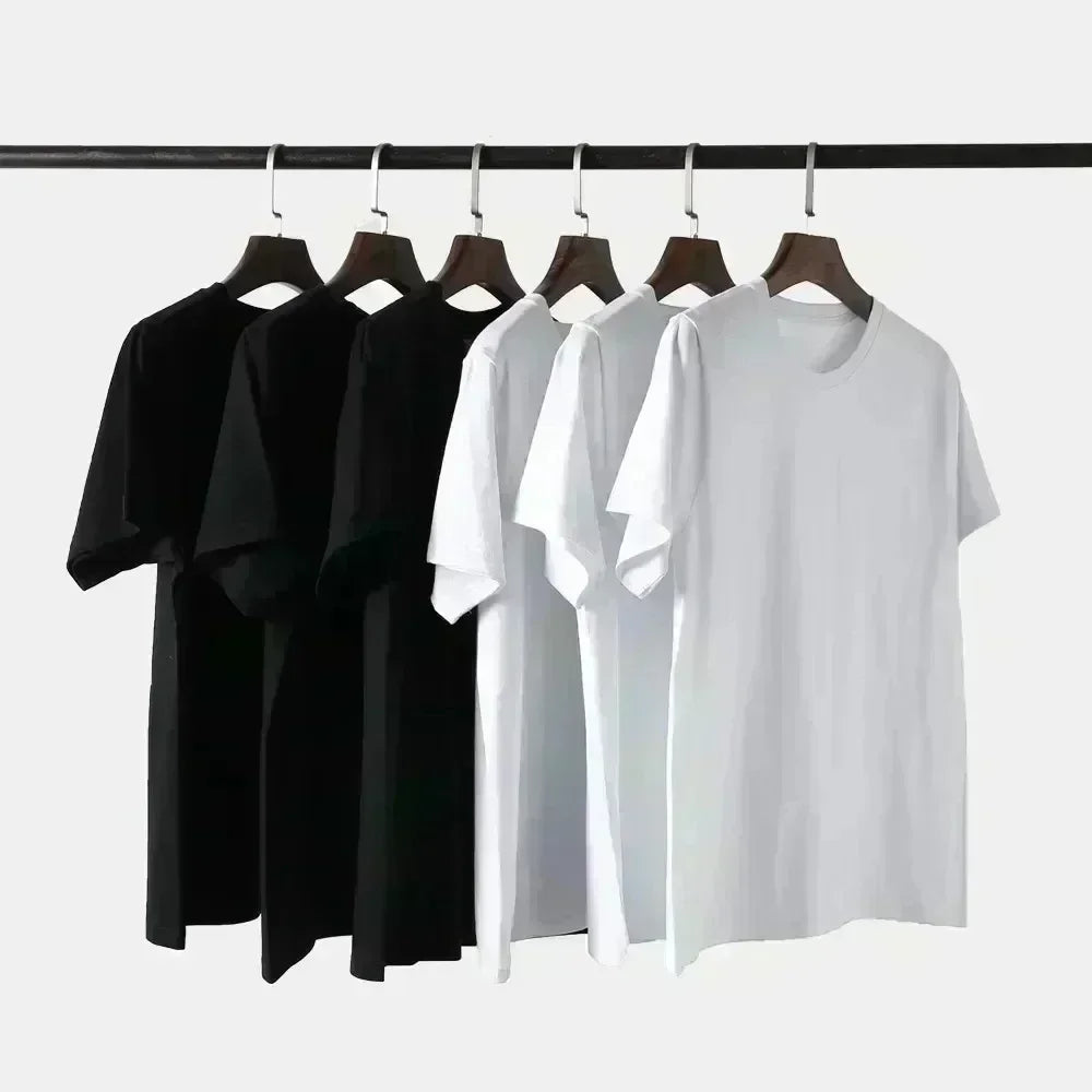 2025 Summer Godspeed Technology Gaze Skull Print High Quality Double Cotton Casual Short Sleeve T-shirt for Men and Women