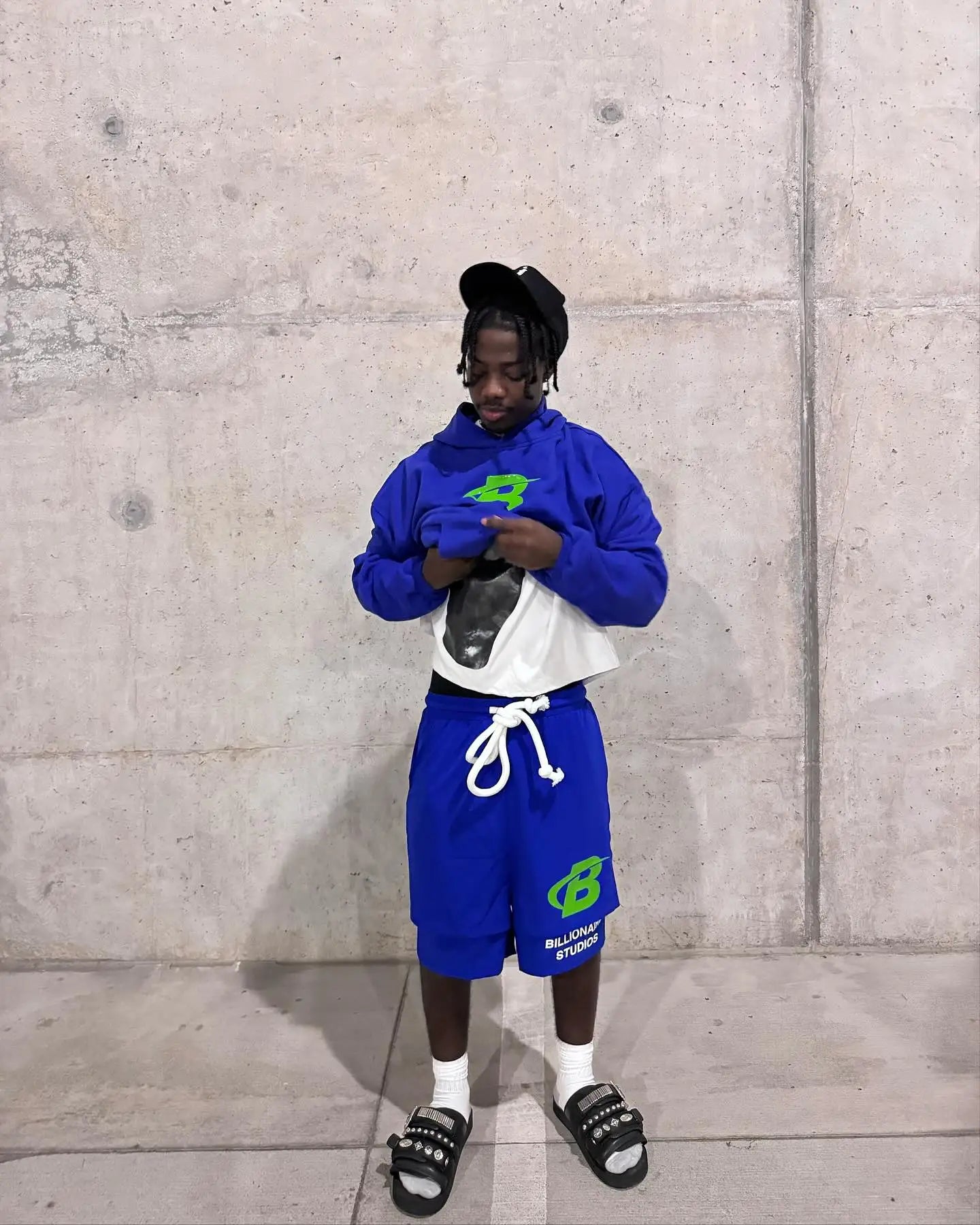 2024 Summer Letter B Print Trendy Tracksuit+sweatpants  Men Oversized Hoodies Sports Suit Loose Shorts Suit Clothes