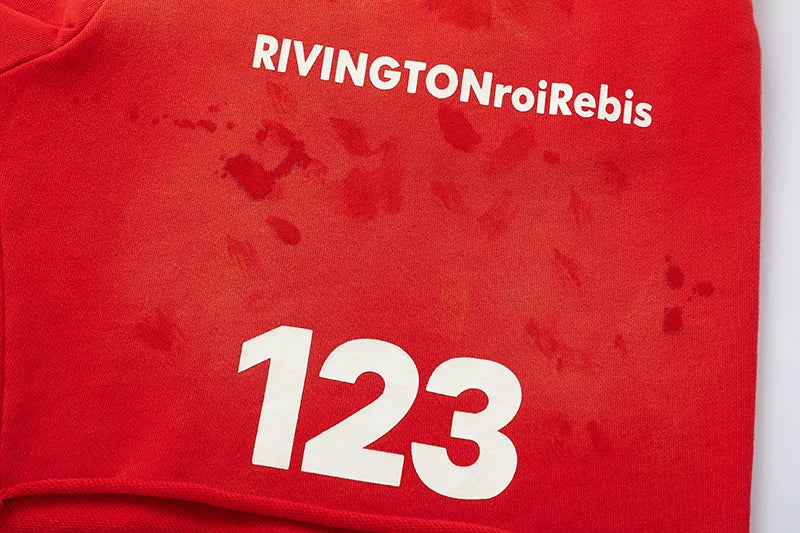 RRR123 2024 New Sports Shorts Heavyweight Washed Graffiti Print Vintage Drawstring Capris Casual High Street Loose Curled Y2K