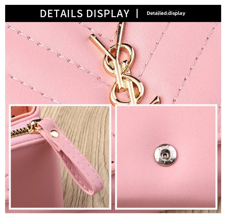 2025 new women's wallet short, fashionable and simple PU change bag card bag multi slot small wallet wallet wallet