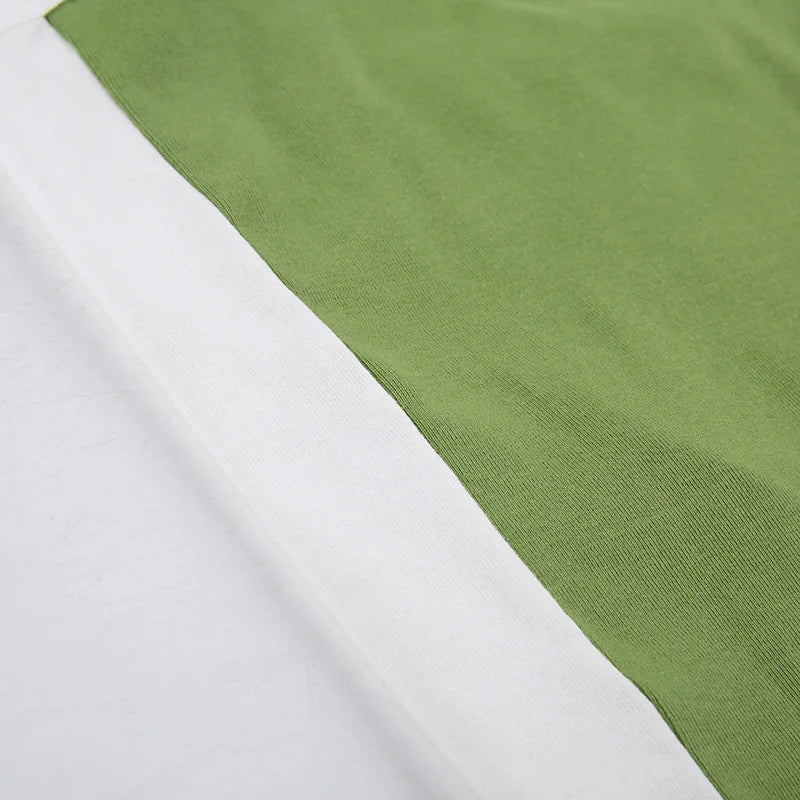 Sleeveless Knitted Crop Tops Green Sexy Basic Patchwork Summer Casual Cami Backless Y2k Vintage Tank Top Women