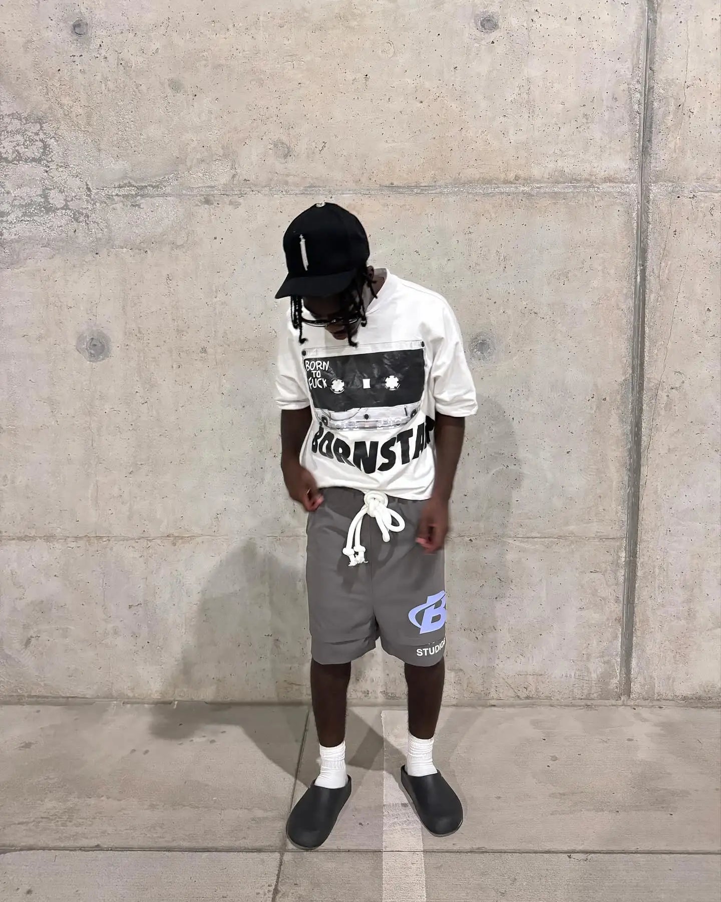 2024 Summer Letter B Print Trendy Tracksuit+sweatpants  Men Oversized Hoodies Sports Suit Loose Shorts Suit Clothes