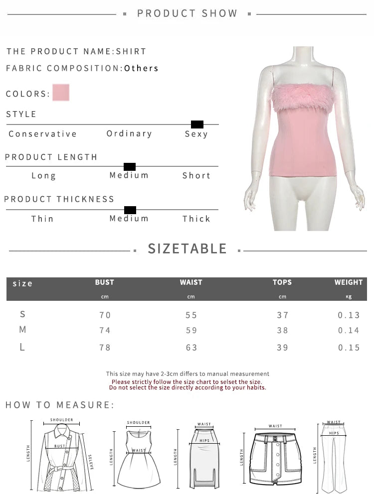 Weird Puss Christmas Furry Strapless Tops Women Patchwork Sexy Long Gloves Matching Birthday Luxury Classic Midnight Clubwear