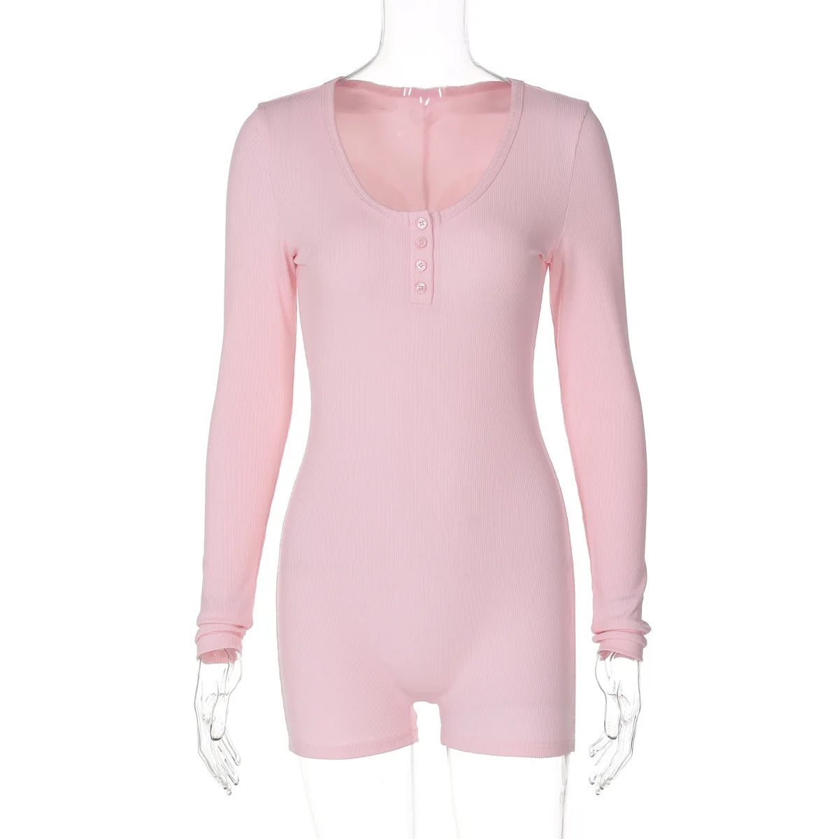 Skinny Ribbed Summer Yoga Jumpsuit Female Rompers Long Sleeve High Waist Solid Bodysuit Streetwear Women's Fashion Rompers 2024