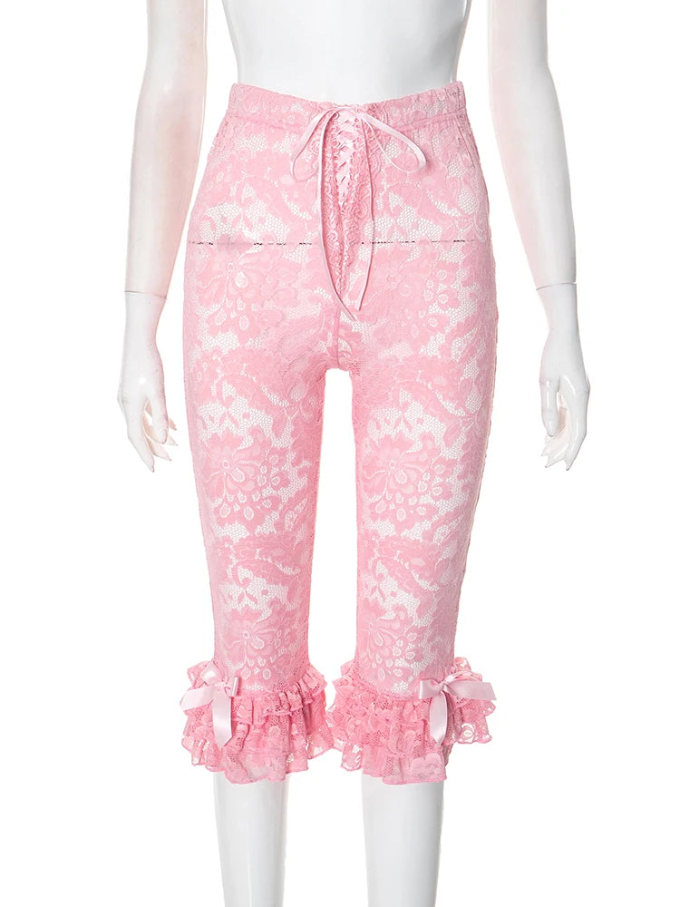 Weird Puss Jacquard Sexy Shorts Women Shirring Tierred Coquette Chic Summer Hipster Wild Basic Midnight Club Party Mid Bottom