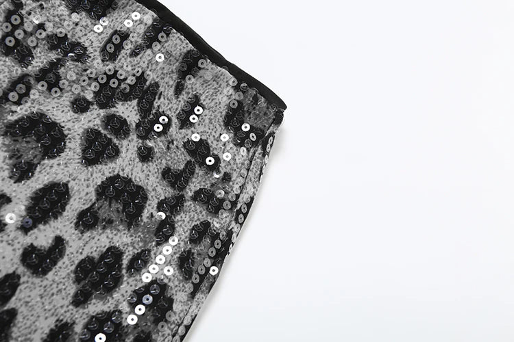 Weird Puss Leopard Print Mini Shorts Women Sequins Patchwork Wild Skinny Stretch Streetwear Autumn Midnight Sexy Trend Buttoms