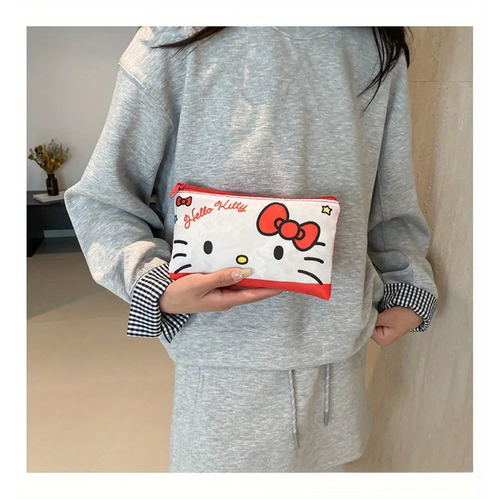 Hello Kitty Top-Handle Bag for Women Girls with A Small Handbag Large Capacity Durable Travel Bag Storage Short Distance Outdoor Make Up Bag Beat Gifts for Festival Party Wedding