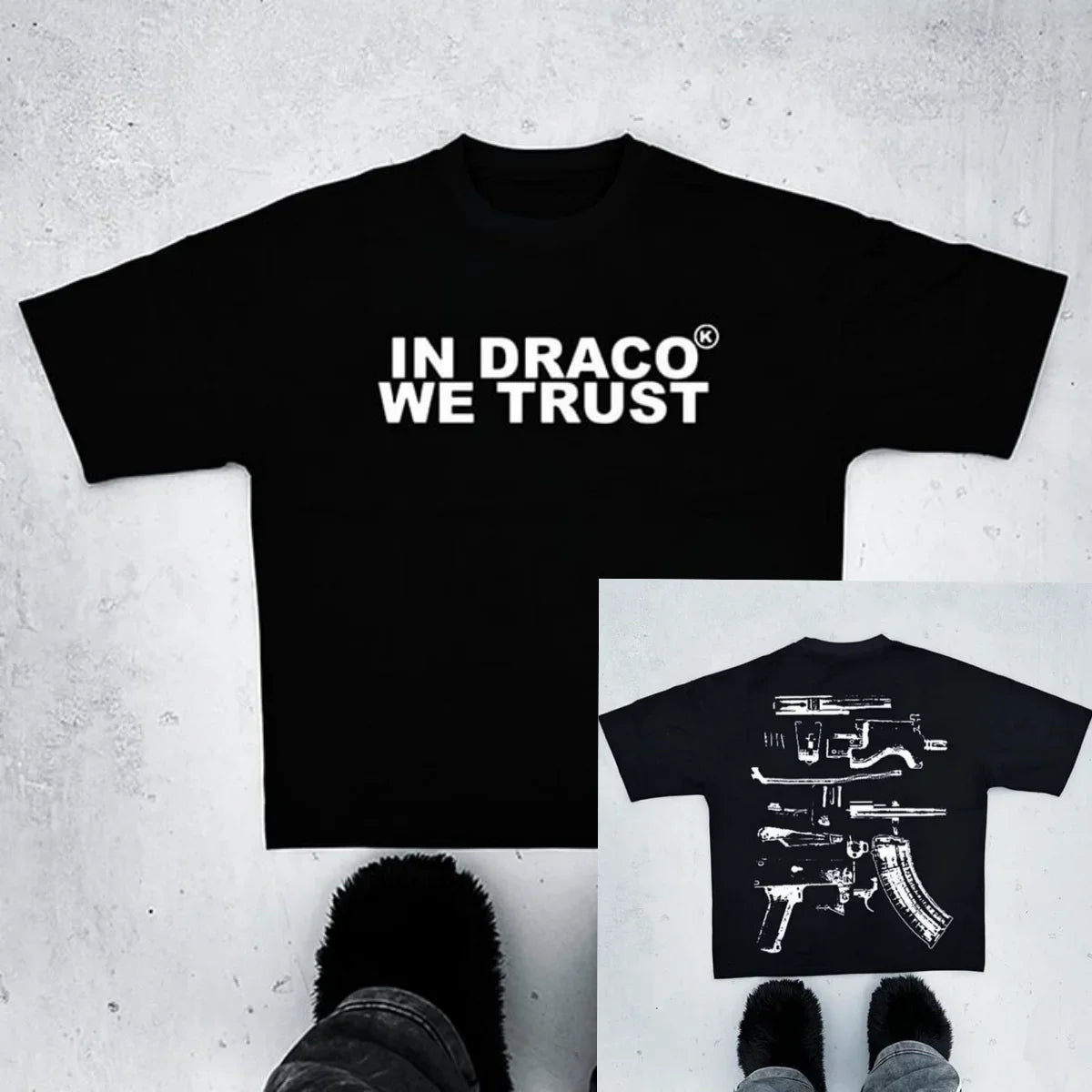 Sopula Vintage in Draco We Trust Graphic Cotton T-Shirt Harajuku Oversized T Shirt Graphic T Shirts Men Clothing