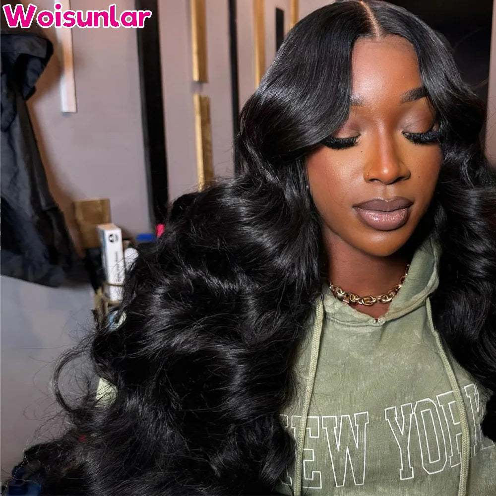 Highlight Green and black lace Front Human Hair Wig Loose deep 200% For women 13x4 Transparent Lace Front Human hair wigs 100%