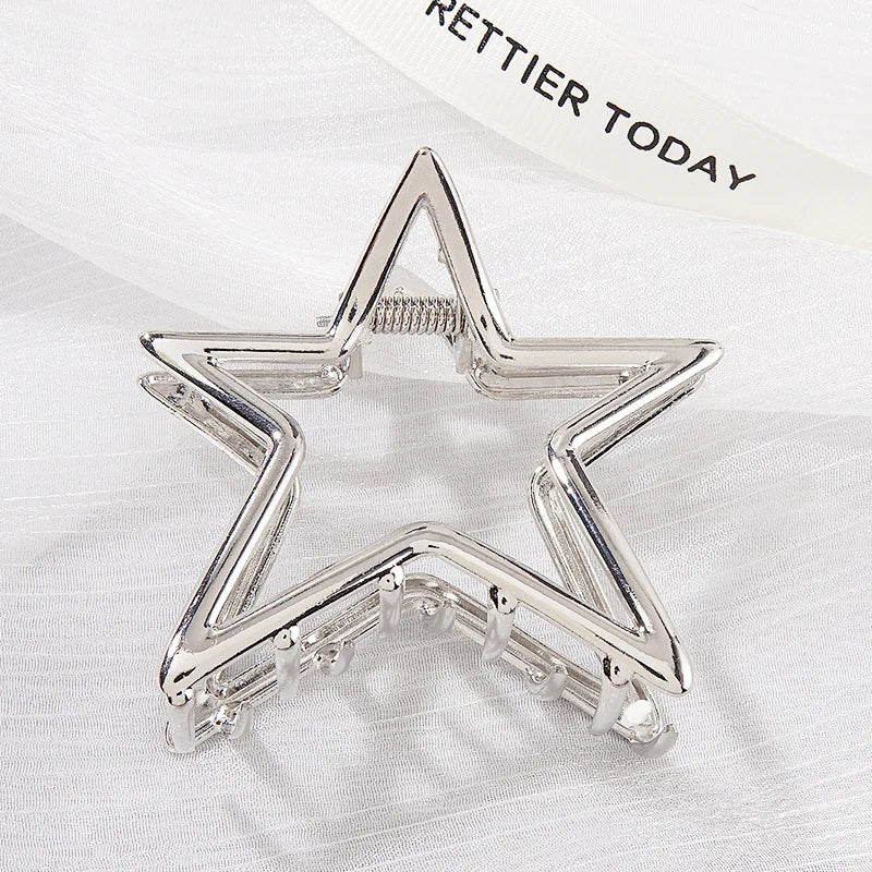 Hollow Star Hair Claws Sweet Cool Charm Trend Hair Clips for Women Girls Y2k Hair Accessories Stylish Hairpins for Gifts