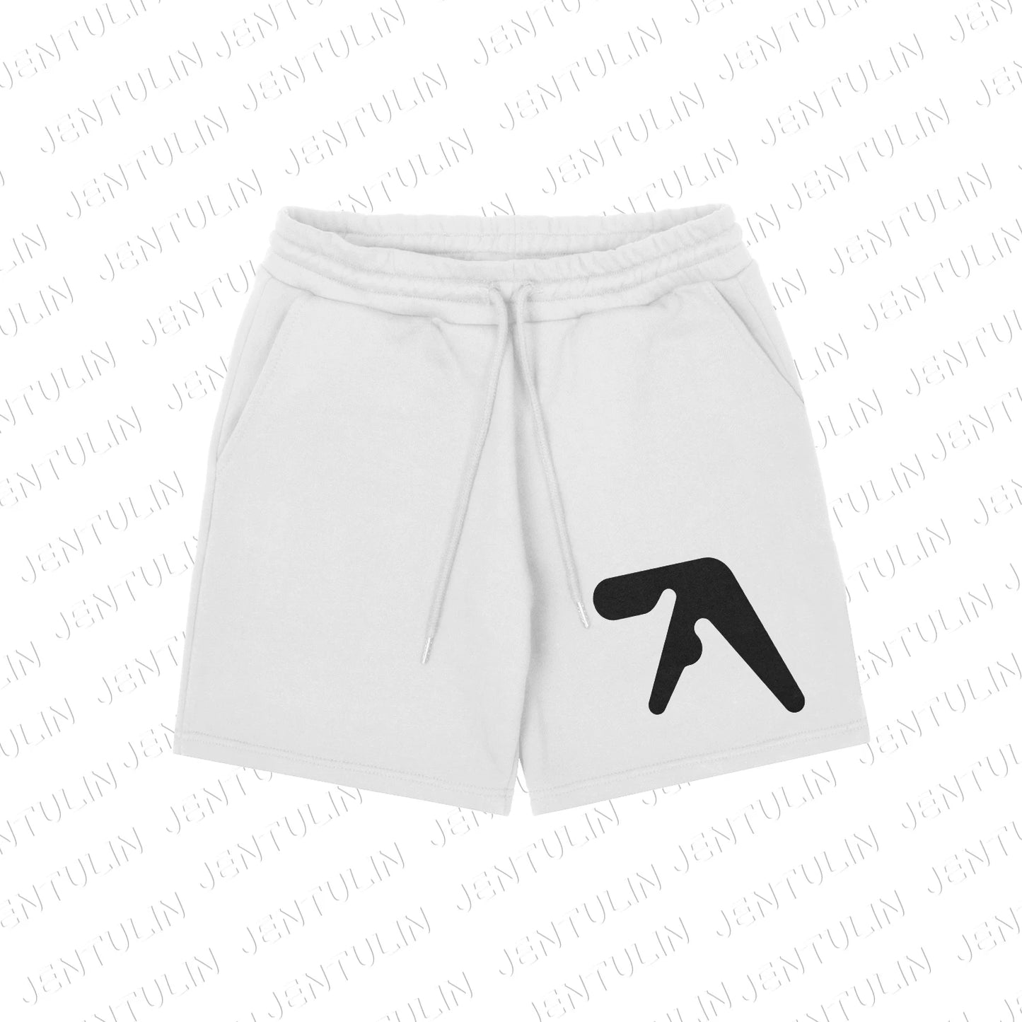 Punk Aphex Twin Print Shorts Oversize Hip Hop Men Streetwear Harajuku Clothes Goth Rock Kpop Drawstring Shorts Y2k Korean Unisex