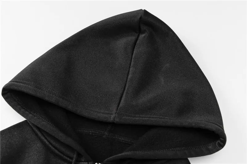 Y2K Zip Rhinestone Women Hoodie 2025 Oversized Hoodies E-girl Goth Punk Jacket Long Sleeve White Sweatshirts Trend Streetwear