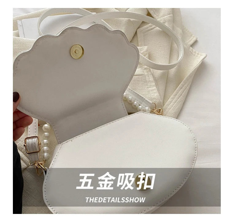 Korean-style Chic Single-shoulder Bag, Niche Trend Shell Bag, Fashionable and Simple Crossbody Bag 2025 Summer New Bag for Women