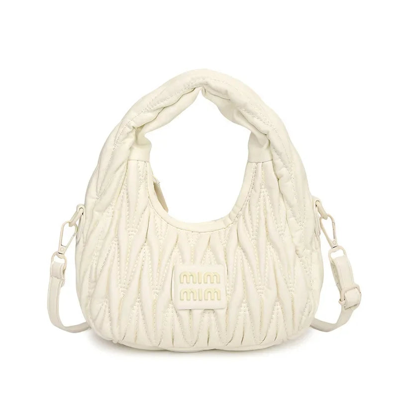 2025 New! Women's Niche Pleated Dumpling Bag – Mini Portable, Summer Trendy, Lightweight Fabric & Easy-Carry Messenger