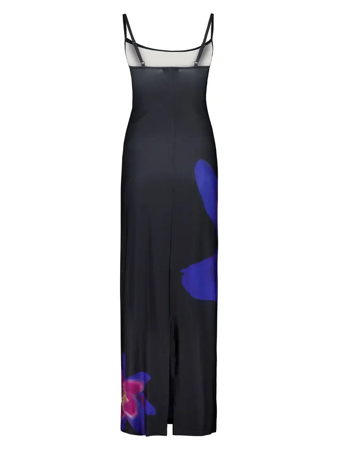 Elegant Printed Backless Long Dress Summer Women's Fashion Contrast Color Party Dress Patchwork Suspender Long Dress 2024 New