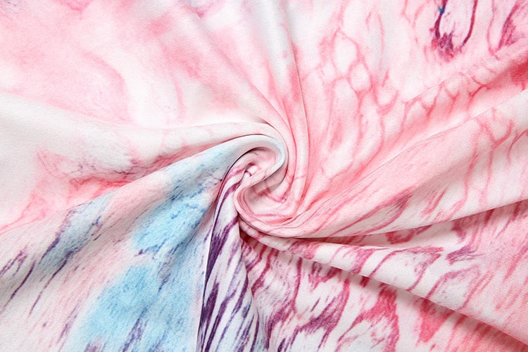 Weird Puss Colorful Print Jumpsuit Women Halter Deep v-Neck Sexy Backless Sleeveless Skinny Peach Hip Street Activity Overalls