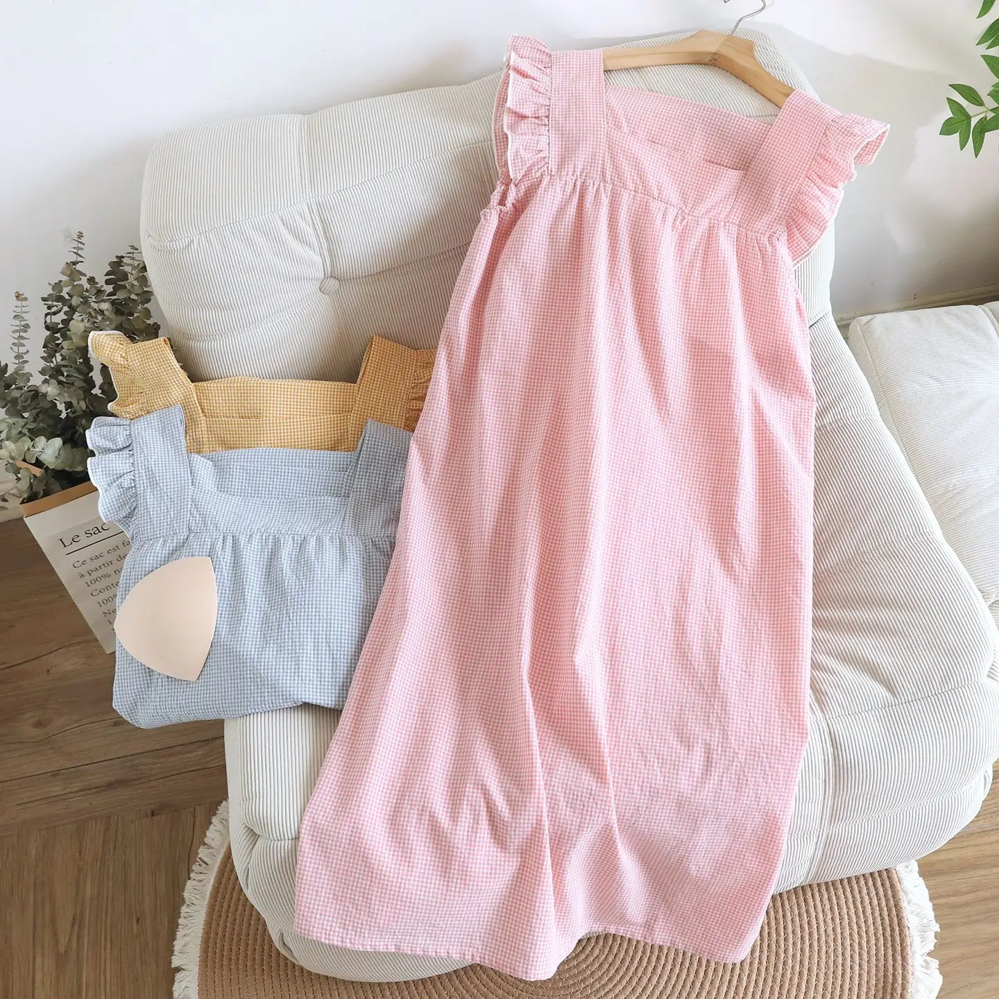 Cotton Nightgowns Night Dress For Woman Nightwear Nightie Sleeveless Pajamas Dress Summer Women's Sleepwear Nightdress
