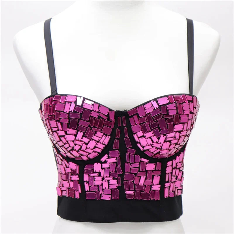 Bling Rhinestone Corset, Luxury Woman Clothes