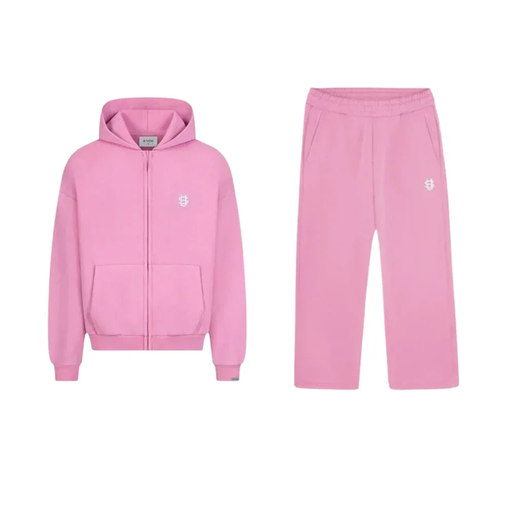 Gothic Retro Graphic Loose Sports Zipper Hoodie Suit Men's and Women's Y2K New Harajuku Hip-Hop Casual Joker Pants Street Wear