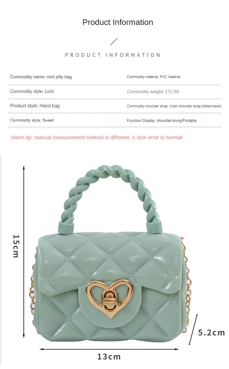 PU Mini Shoulder Bags New Heart Coin Wallets Handbags Women Girls