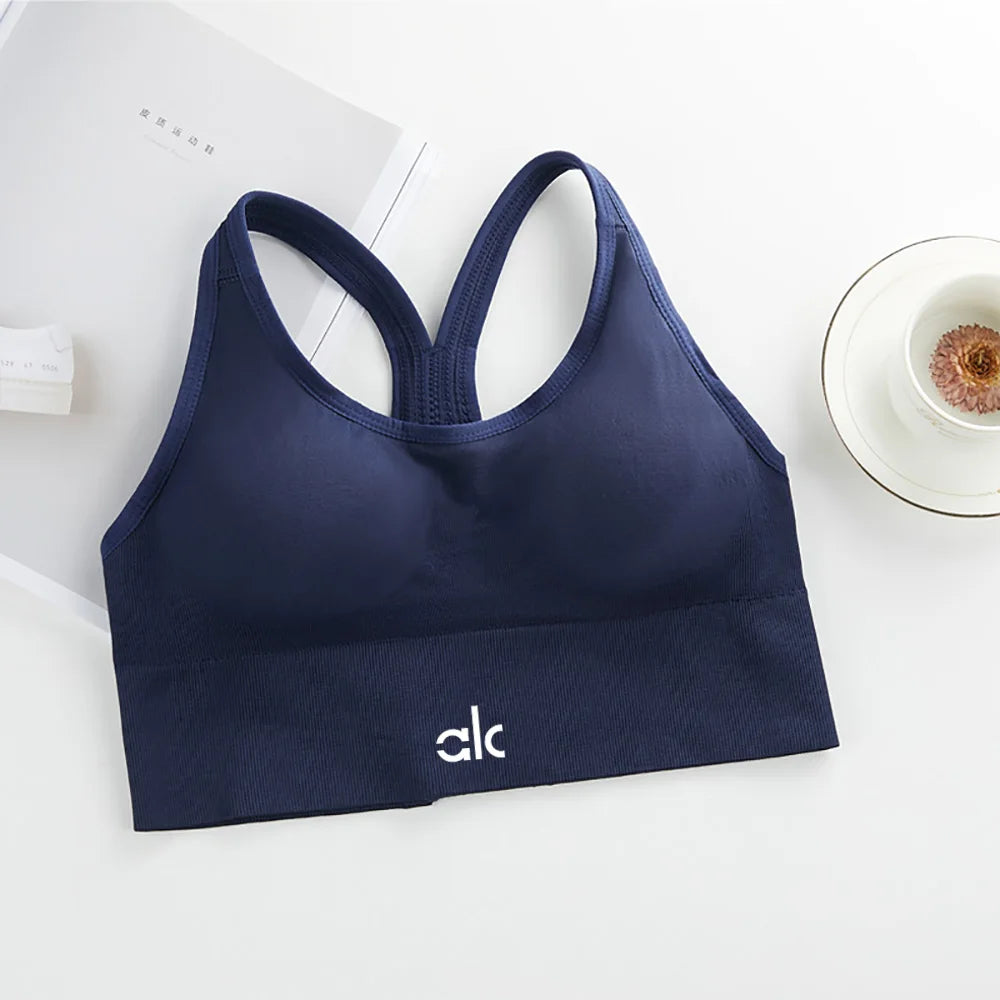 Sexy Women Tops Back Cross Strap Tank Top Push Up Running Sports Bra Breathable Soft Fitness Beauty Solid Color Yoga Bra