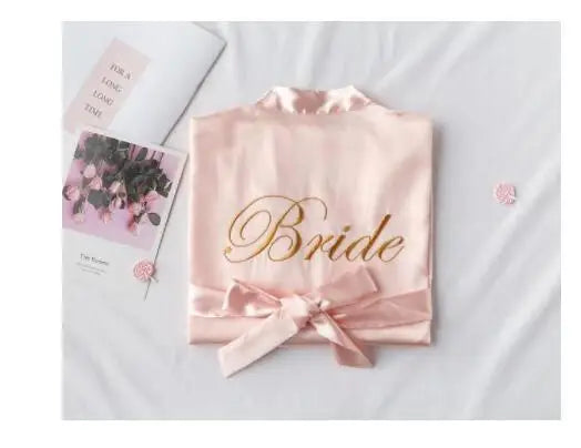 Summer Lace Sleepwear Bride&Bridemaid Wedding Robe Gown Solid Embroidery Kimono Bathrobe Women Casual Home Night Dress M L Xl