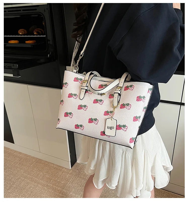 2025 Popular Classic Retro Tote Bag with Print, Shoulder Bag, Crossbody Bag, and Handheld Bag