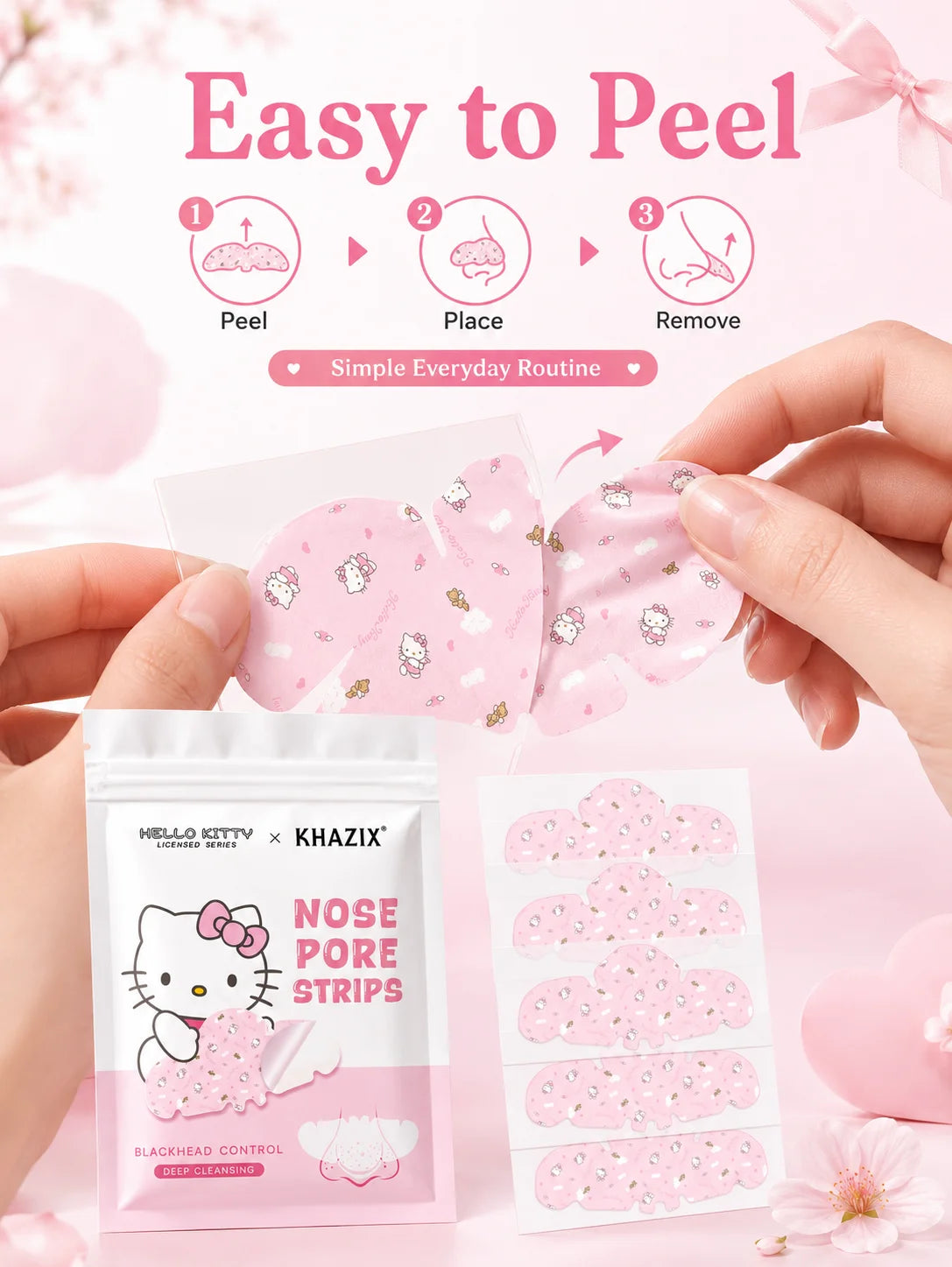 Nose Pore Cleansing Strips, Soft Fit Peel-Off Nose Patches for Daily Facial Skin Care