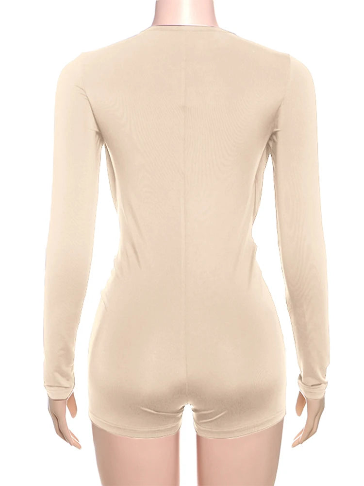 Swing Collar Romper & Metal Buckle Bra Set — Women's Party