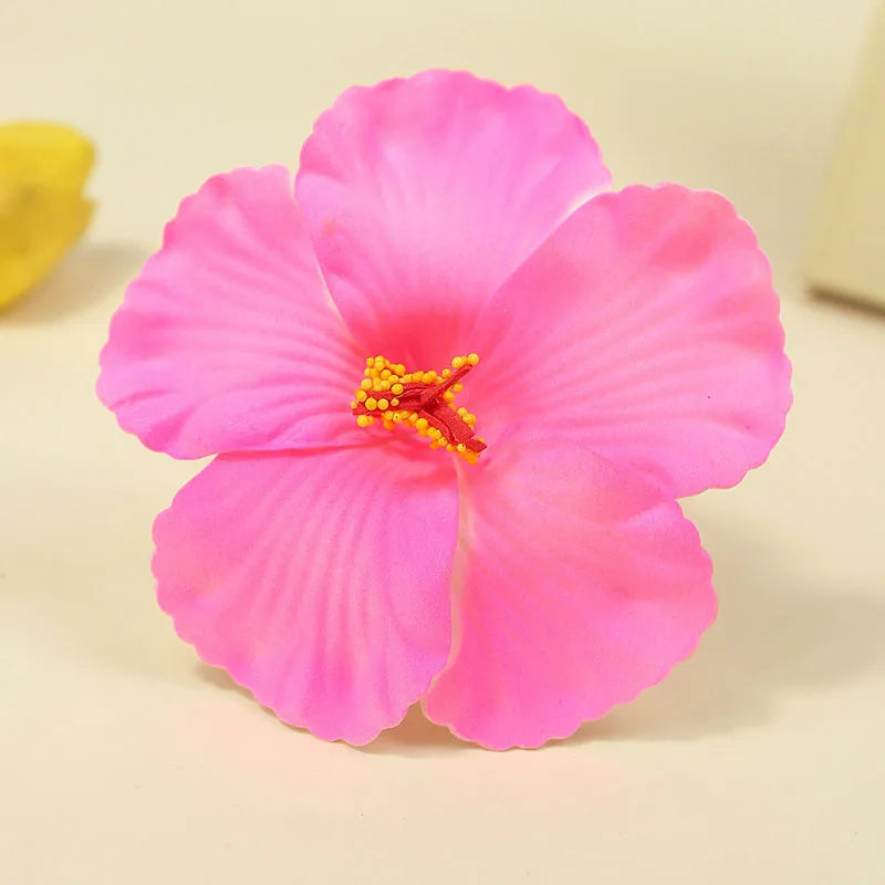 New 10cm Simulated Flower Hair Clip Headband Colorful Flower Swimsuit Tourist Beach Photography Hair Accessory for Beach Travel