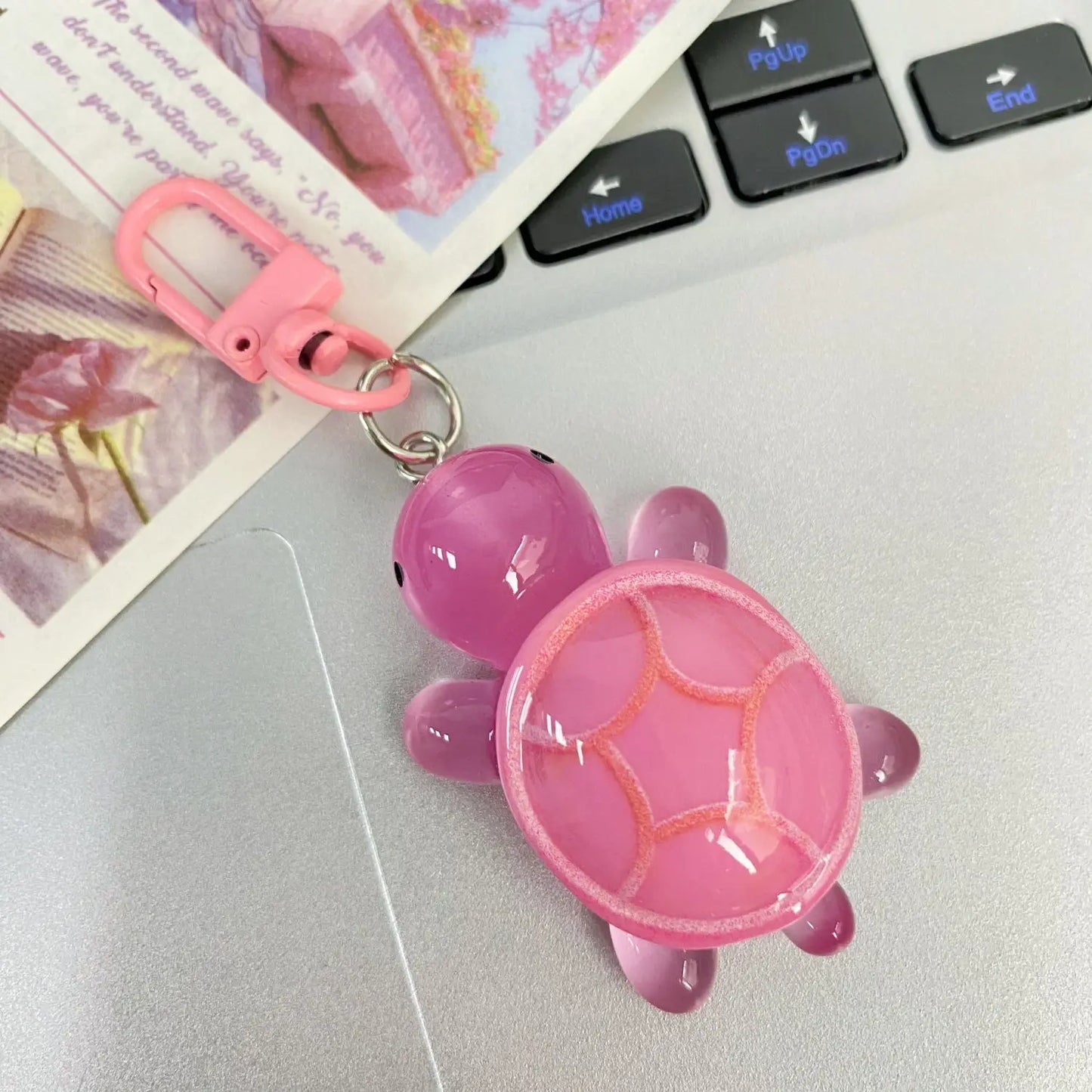 20PC Glow in The Dark Turtle Keychain for Women Bag Pendant Cute Luminous Tortoise Key Chains Animal Keyring Girl Friend DIYGift