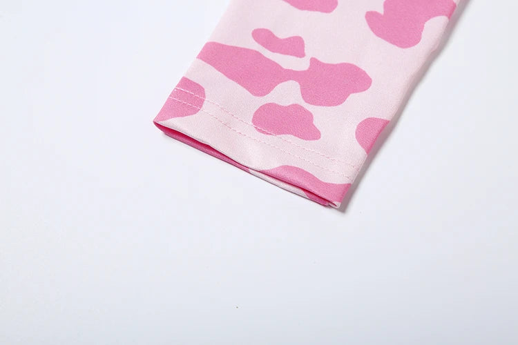 Weird Puss Letter Leopard Print 2 Piece Set Women Casual Zip Hooded Crop Jacke+Leggings Matching Stretch Sporty Street Outfits