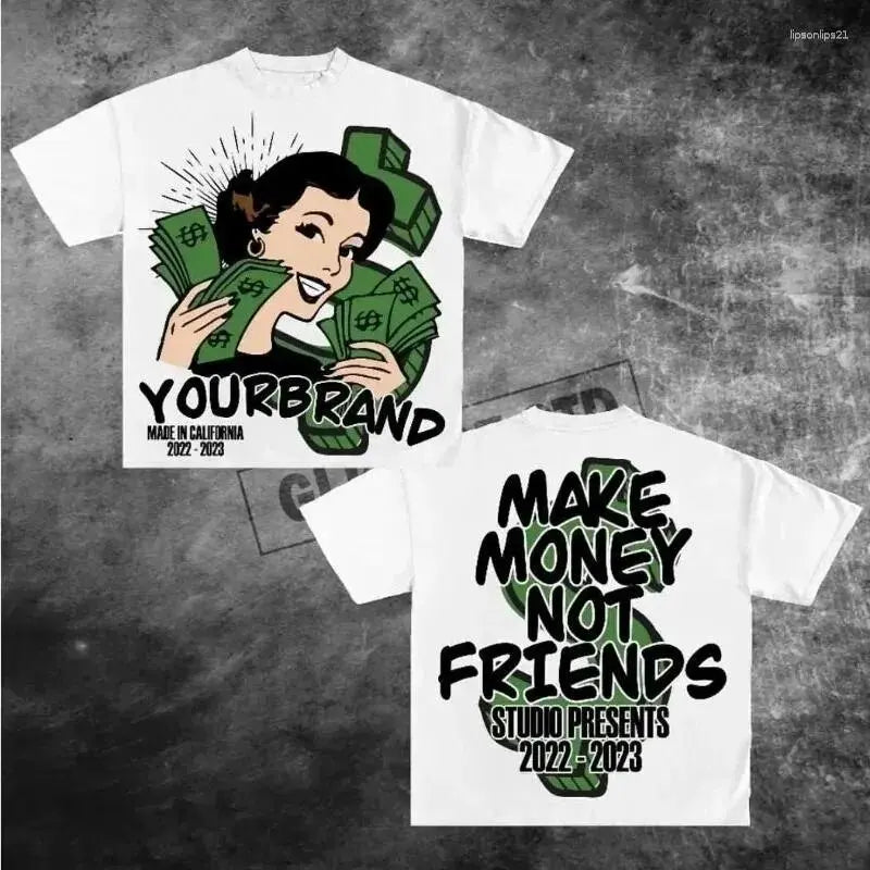 HLJ&GG Y2K Retro Pattern Printing Loose Tshirts Women Round Neck Short Sleeve Oversize Tops Fashion Female Cotton Top Streetwear