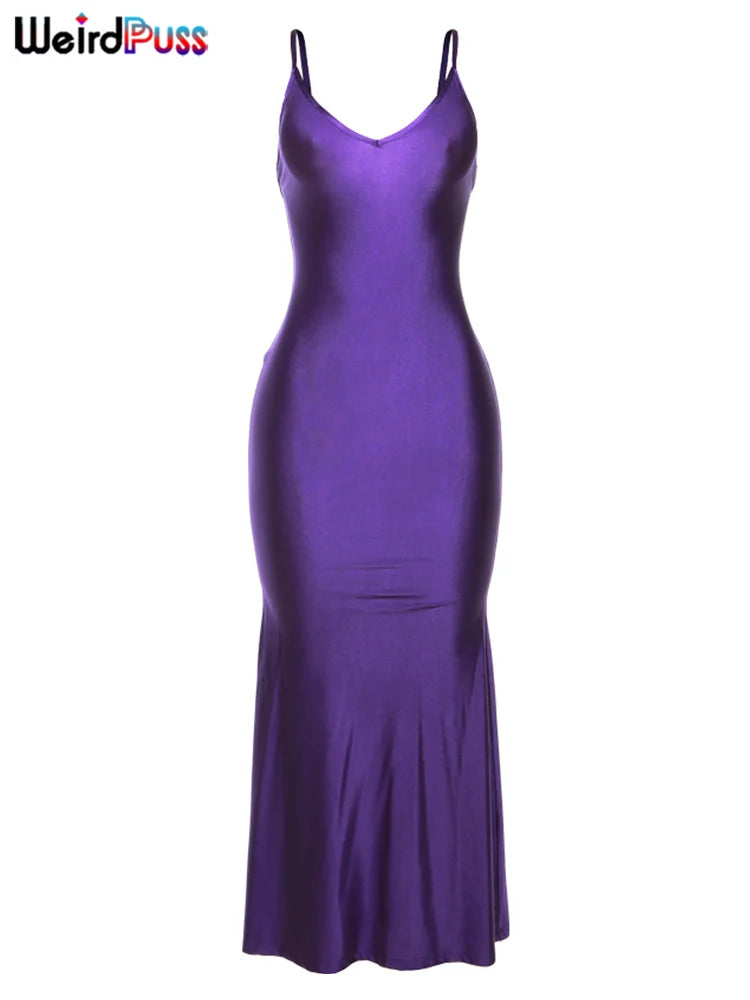 Backless V-Neck Mermaid Evening Maxi Dress — Women's Prom