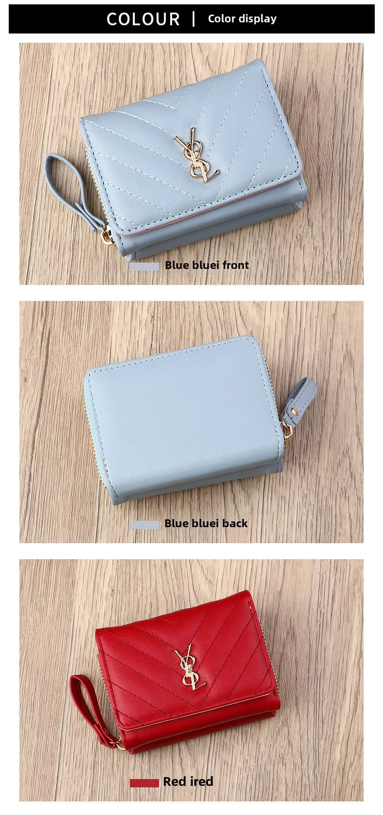 2025 new women's wallet short, fashionable and simple PU change bag card bag multi slot small wallet wallet wallet