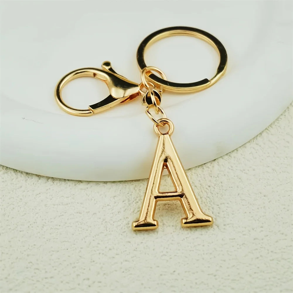 1pc English Letter Keychain Pendant Phone Pendant Key Ring Accessories Lovely Bag Charm for Girls Gift Car Pendant