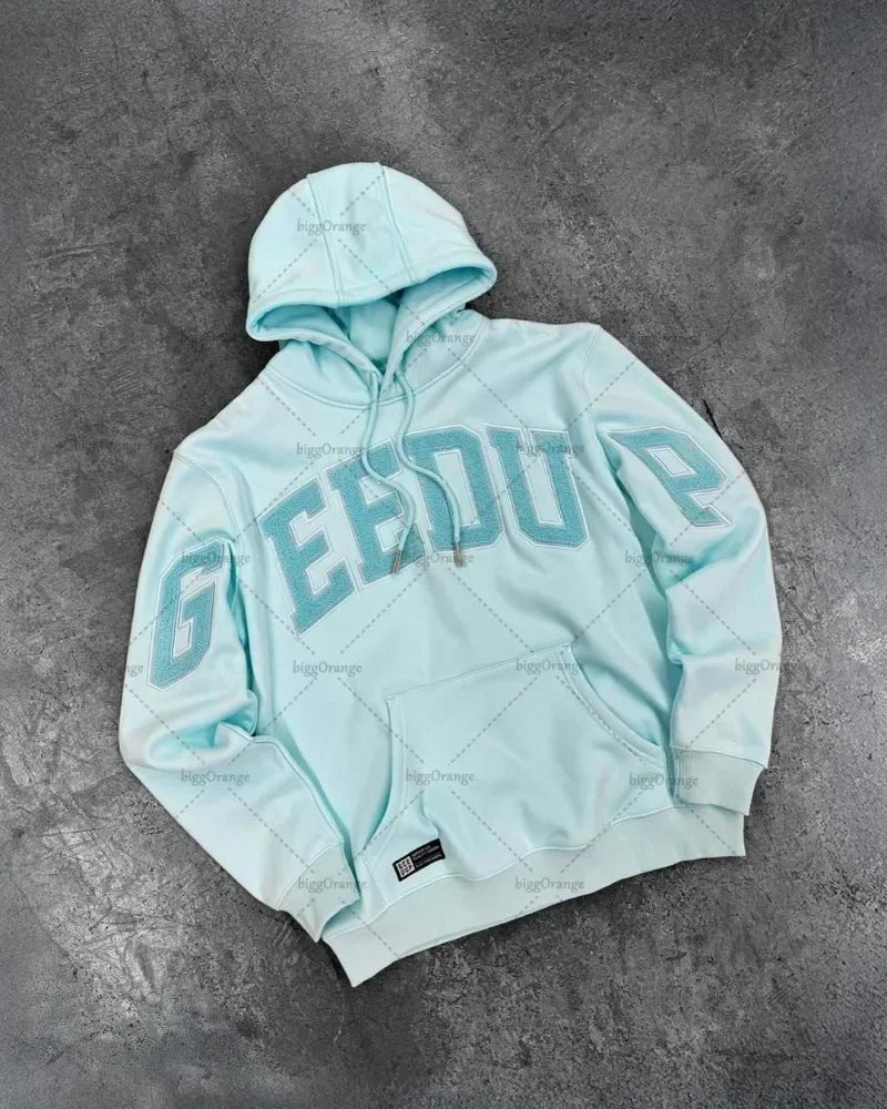 Y2K street style Fashion Letter Printing Cotton Hoodies Harajuku Hip Hop Punk Men Oversized Hoodies Sweatshirts Casual Jacket